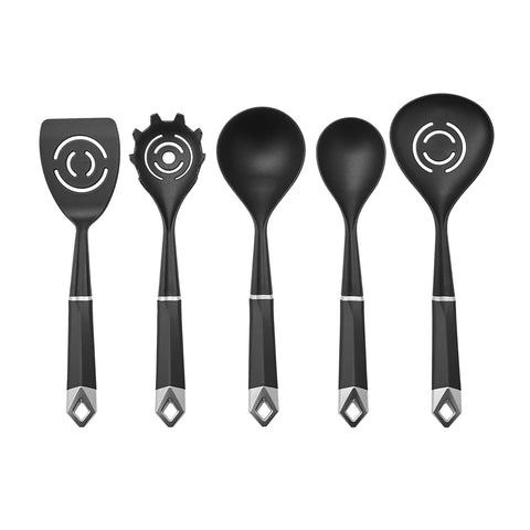 Karaca Hardy Schwarz 6-teiliges Servierset mit Ständer