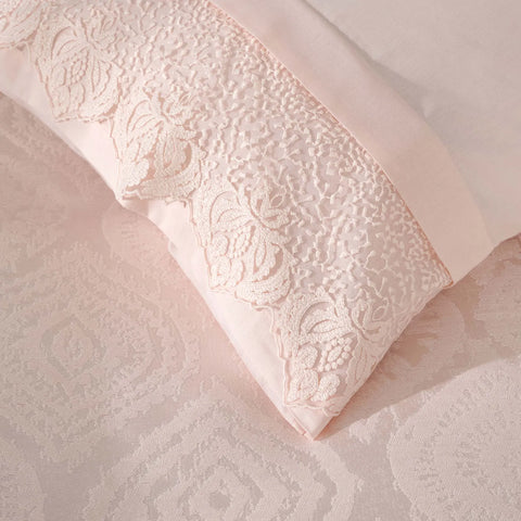 Karaca Home Aura Powder Lacy 100% Baumwolle Private Double Pique Set