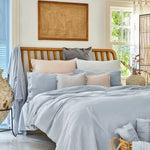 4 Elemente Blau Grau Doppelbett Tagesdecke Wasser