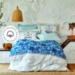 Karaca Home Costa Blau Bettbezug Set Doppel