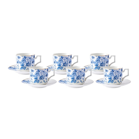 Karaca Magnolia Kaffeetassen-Set für 6 Personen 100 ml