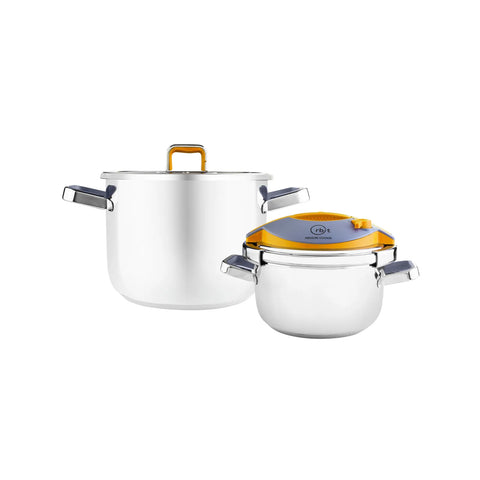 Karaca Orbit Gelb Schnellkochtopf Set 4+6 Liter