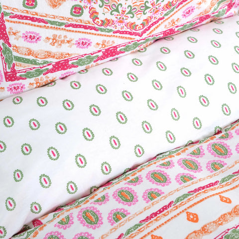 Karaca Home Fandy Grün Double 100% Baumwolle Pique Bettbezug Set