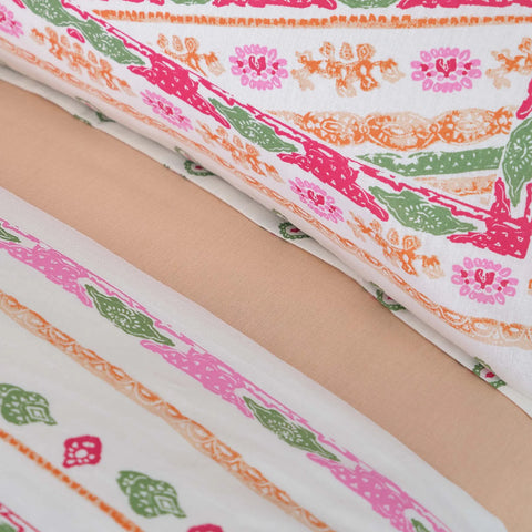 Karaca Home Fandy Grün Double 100% Baumwolle Pique Bettbezug Set