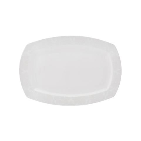 Karaca New Suha Creme 60-teiliges Porzellan Geschirr Set Quadratisch für 12 Personen 