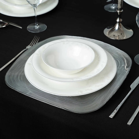 Karaca Home Premium Runde Supla Silber