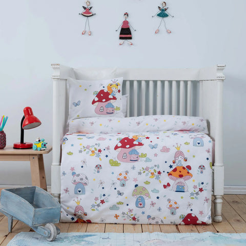 Karaca Home Pilz 100% Baumwolle Baby Bettbezug Set