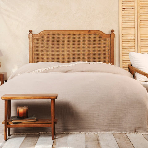 Karaca Home Natural Line Baumwoll-Doppelpique in Venedig-Beige