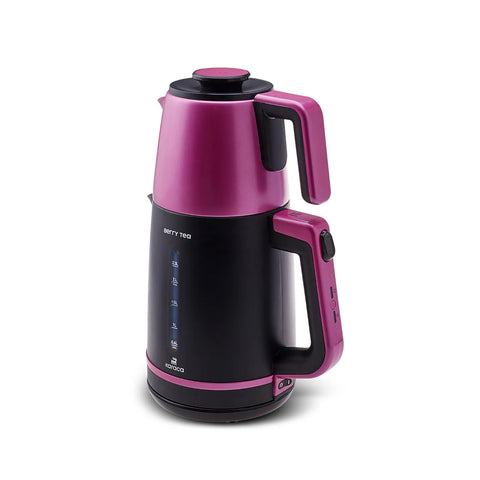 Karaca Berry Tea XL 2in1 Teekocher und Wasserkocher mit Stahlteekanne Pinkberry