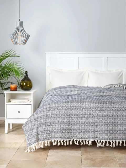 Karaca Home Destina Marineblau Bettdecke für zwei Personen