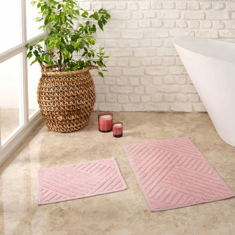 Karaca Home Kelly Line Mattenset in Puderfarbe