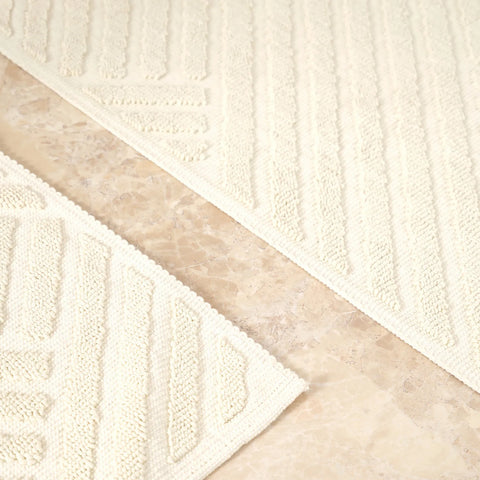 Karaca Home Kelly Line Mattenset in Cremefarbe