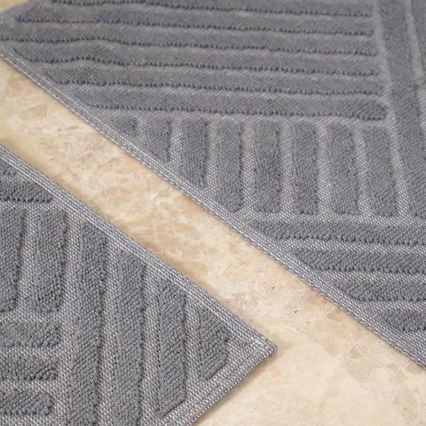 Karaca Home Kelly Line Mattenset in Grau