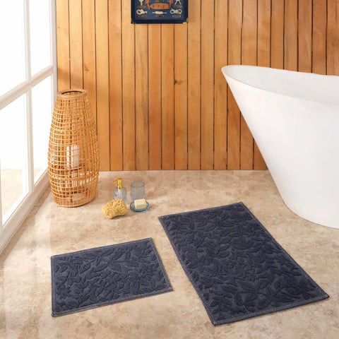Karaca Home Kelly Flower Mattenset in Indigo