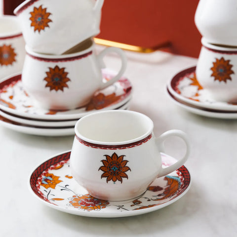 Karaca Hatayi Kaffeetassen-Set für 6 Personen 90 ml