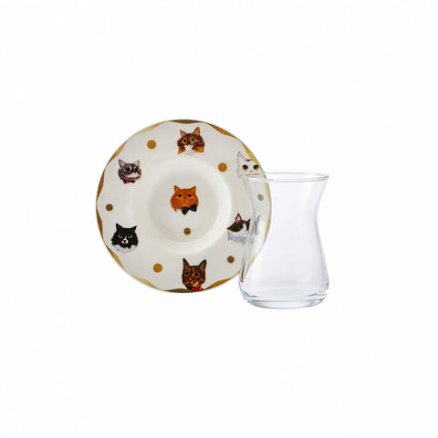 Karaca Cat 12 teiliges Teeset für 6 Personen