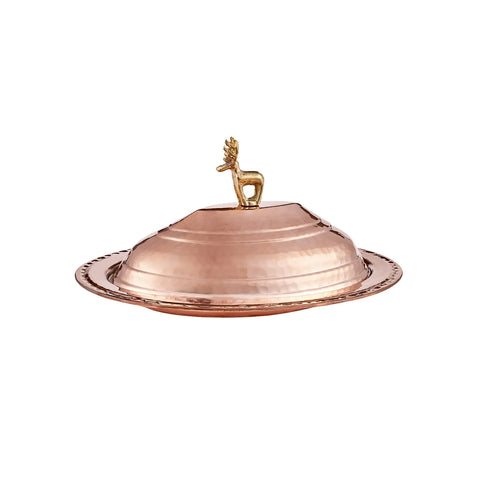 Karaca Alacahoyuk Präsentationsständer aus Kupfer 25 cm