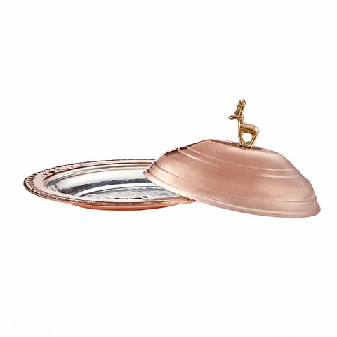 Karaca Alacahoyuk Präsentationsständer aus Kupfer 25 cm