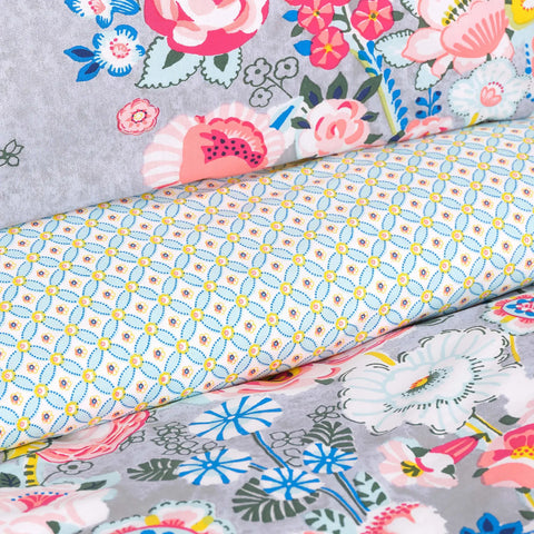 Karaca Home Dulce Blau 100% Baumwolle Einzel Bettbezug Set