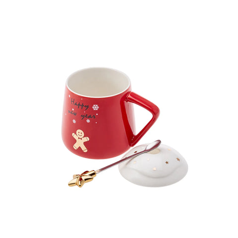 Karaca New Year  Roter Becher mit Sternchen 360 ml