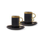 Karaca Şahmeran Schwarz 2er-Set Kaffeetassen 100 ml