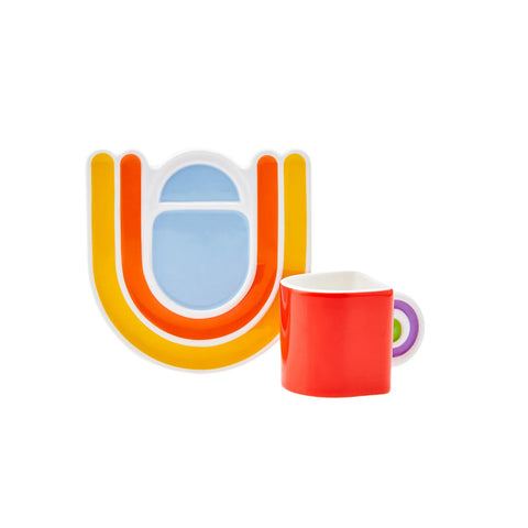 Karaca Regenbogen-Kaffeetassen-Set für 2 Personen