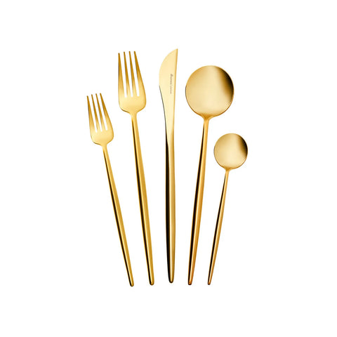 Karaca Jupiter Shiny Gold 60 teiliges Besteckset für 12 Personen in Box