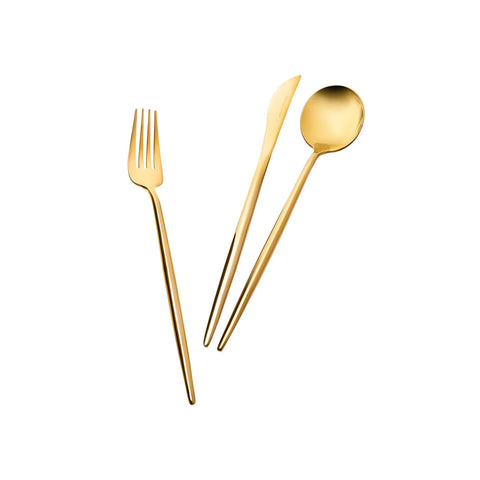 Karaca Jupiter Shiny Gold 60 teiliges Besteckset für 12 Personen in Box
