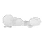 Karaca Fine Pearl Extra Eight Corner 62-Teiliges 12-Personen Geschirrset Gold