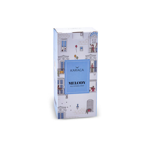 Karaca Melody 4 teiliges Tassen-Set mit Ständer