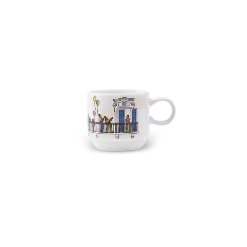 Karaca Melody 4 teiliges Tassen-Set mit Ständer