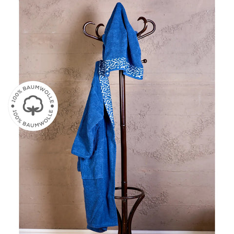 Karaca Home Veta Marineblau Junge Bademantel Set