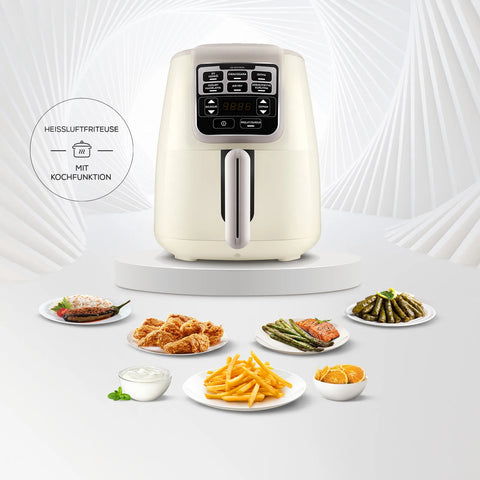 Karaca Air Cook XL 2 in 1 Talking Airfryer Ikonisches Beige