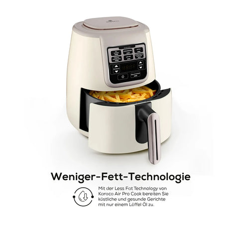 Karaca Air Cook XL 2 in 1 Talking Airfryer Ikonisches Beige