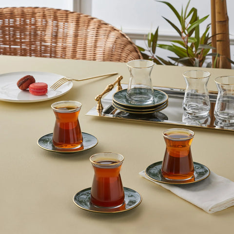 Karaca Retro 12 Teiliges Für 6 Personen Teetassen Set