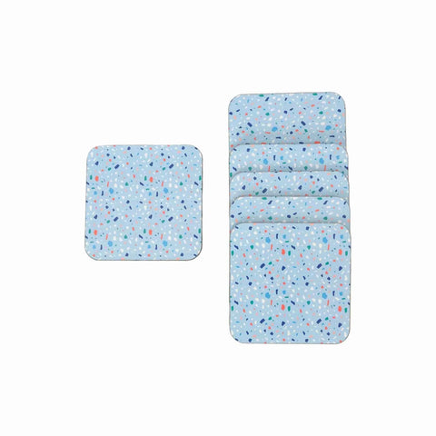 Karaca Home Terazzo 6-teilige blaue Untersetzer