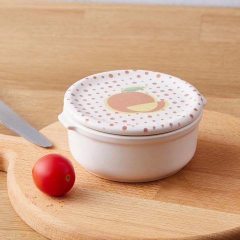 Karaca Polka Dot Orange gedeckte Frühstücksschüssel