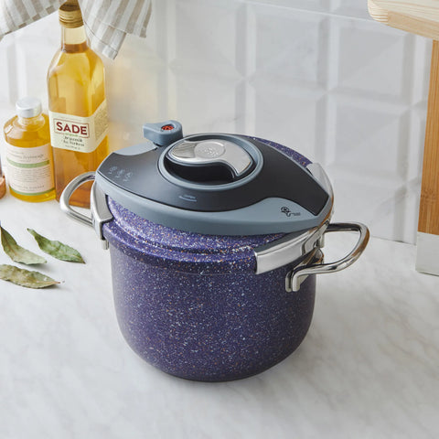 Karaca Biogranit Steel Plus Schnellkochtopf Violett 6 Lt