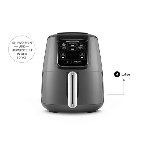 Karaca Air Cook XL 2 in 1 Sprechender Air Fryer Space Gray