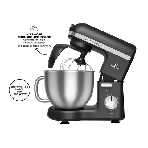 Karaca Mastermaid Chef Pro Doppelgrİff Standmixer 1750W Glänzendes Schwarz