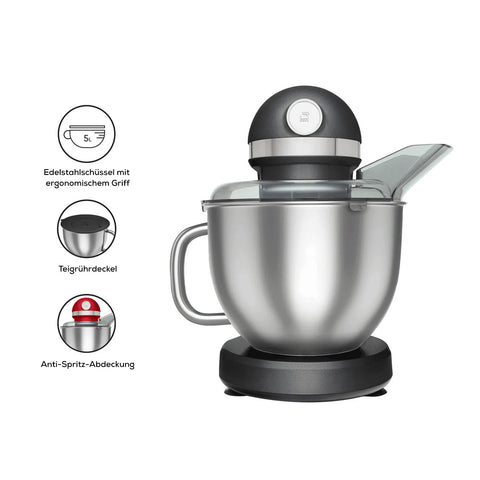Karaca Mastermaid Chef Pro Doppelgrİff Standmixer 1750W Glänzendes Schwarz