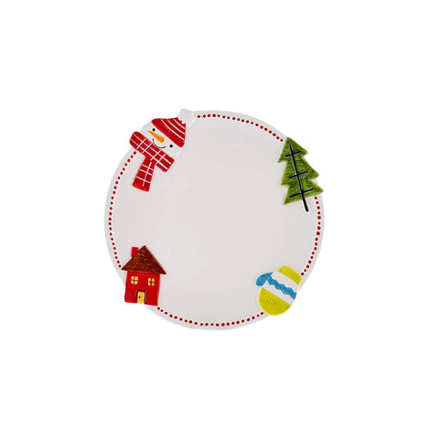Karaca Neujahr Weihnachtsmann Kuchenteller 21 cm