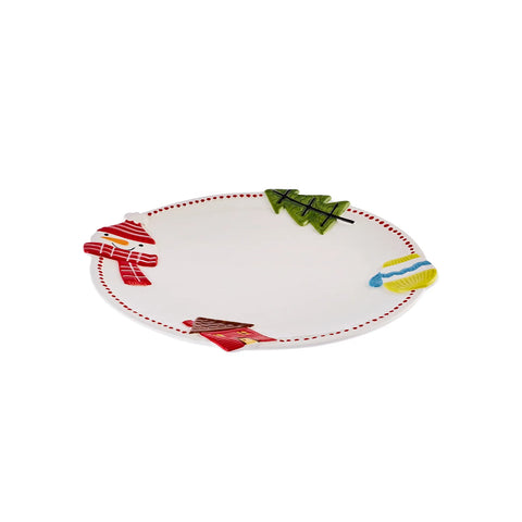 Karaca Neujahr Weihnachtsmann Kuchenteller 21 cm