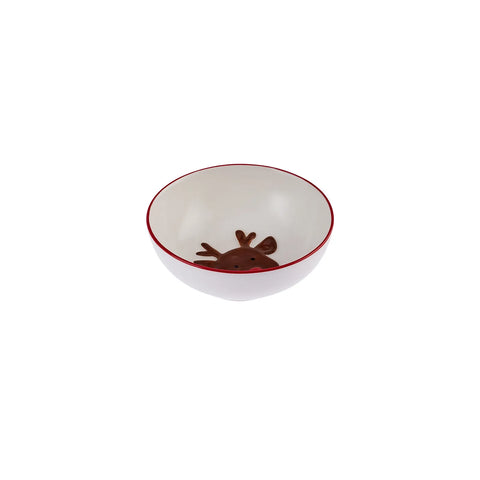 Karaca Neujahr Hirsche Kleine Schale 11 cm