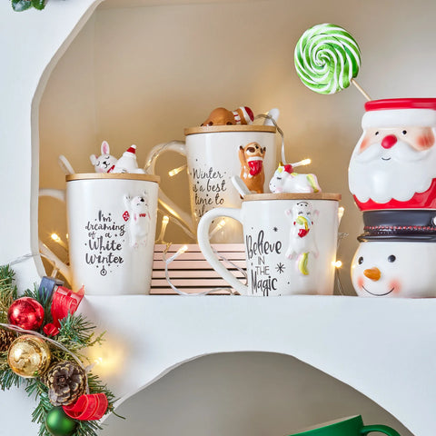 Karaca Neujahr Schneemann Becher 350 ml