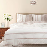 Karaca Home Vetro Beige Doppel Garn gefärbt Bettbezug Set