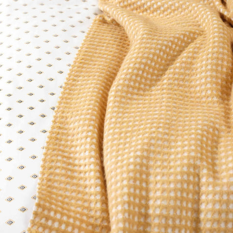 Karaca Home Valley Senf Double Blanket Set