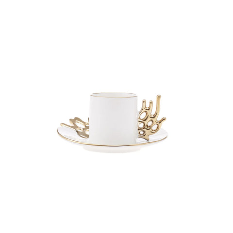 Karaca Coral 6-Sitzer-Kaffeetassen-Set 80 ml