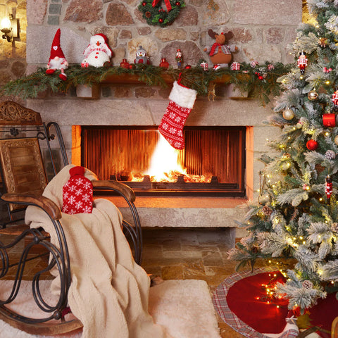 Karaca Home Sitzender Plüsch-Weihnachtsmann, 52 cm