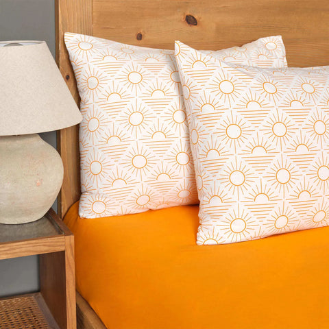 Sarah Anderson Sunny Terra 100% Baumwolle Doppelspannbetttuch-Set
